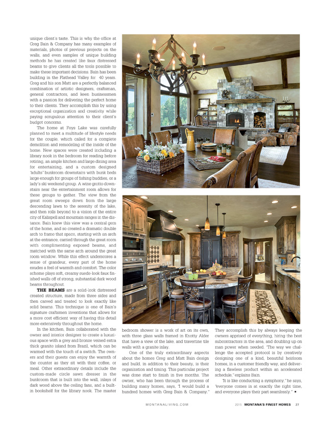 montana finest homes - builder greg bain