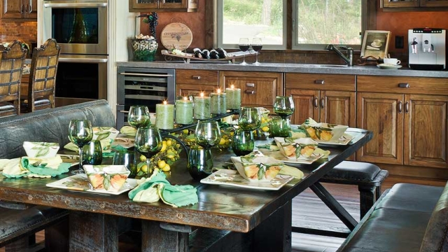 flathead lake retreat dining table