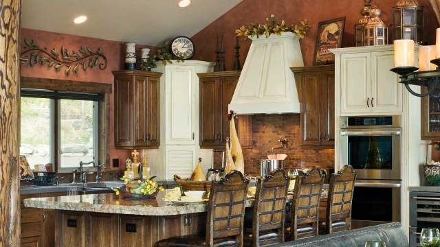 flathead lake retreat kitchen island