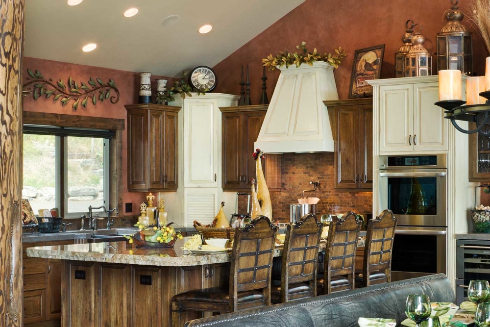 flathead lake retreat kitchen island