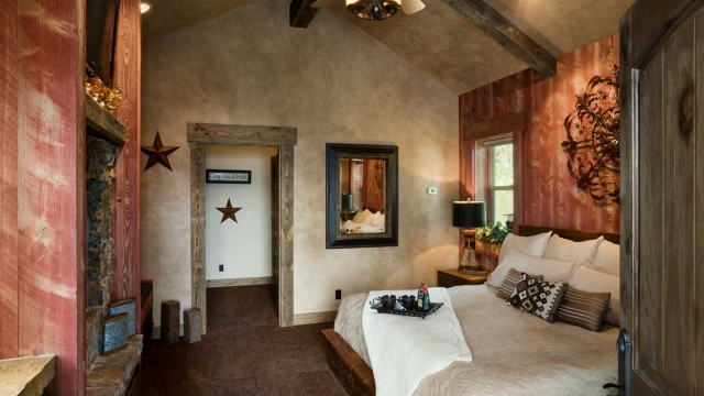flathead lake retreat master bedroom