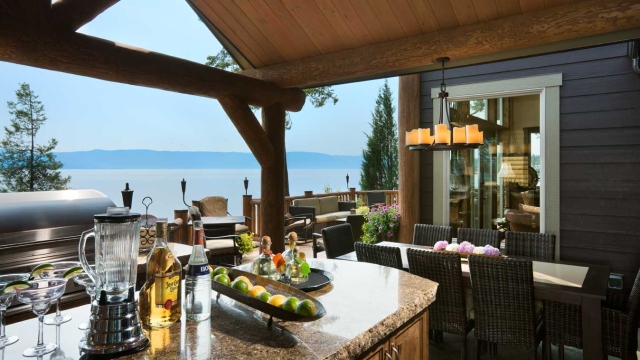 flathead lake retreat outdoor dining