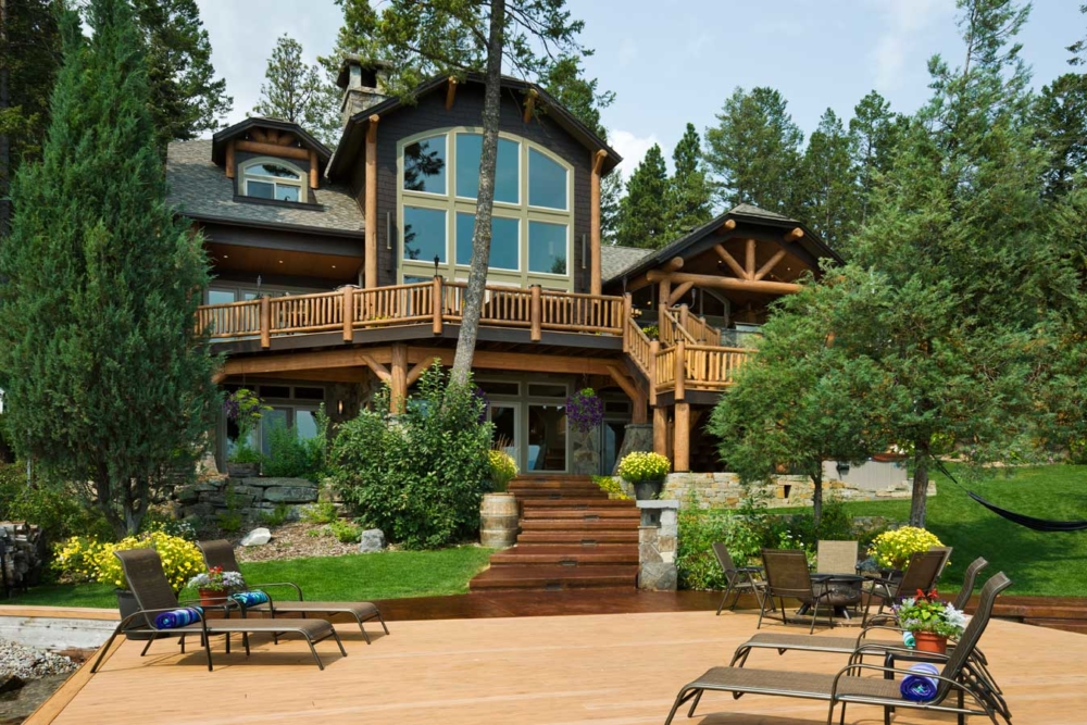 flathead lake retreat waterfront deck