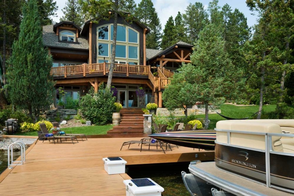 flathead lake retreat waterfront dock