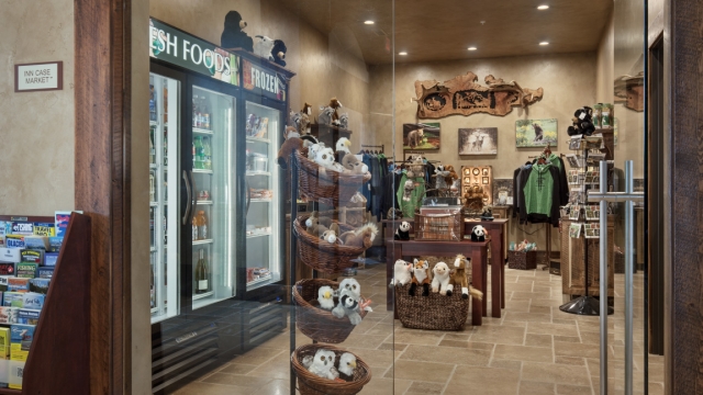 Interior, horizontal, gift shop, Country Inns & Suites, Kalispell, Montana; Greg Bain & Company kalispell builder country inn gift shop