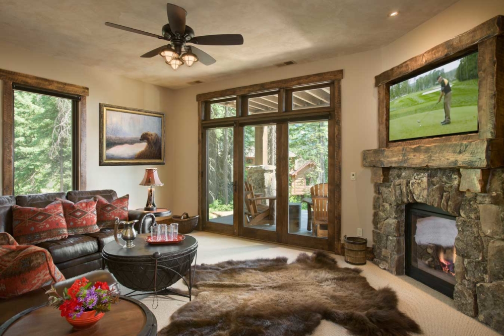 rustic elegance downstairs living area