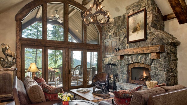 rustic elegance great room