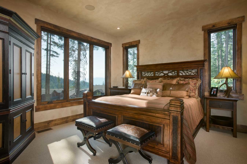 rustic elegance guest master bedroom