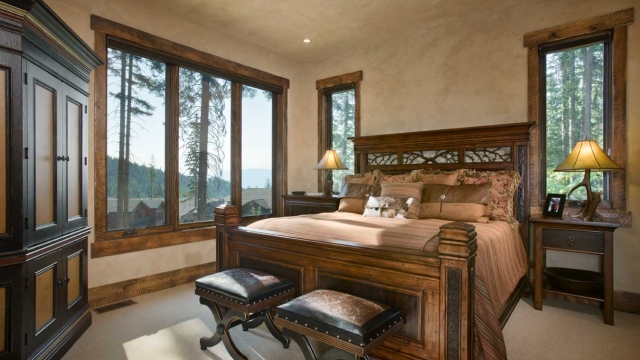 rustic elegance guest master bedroom