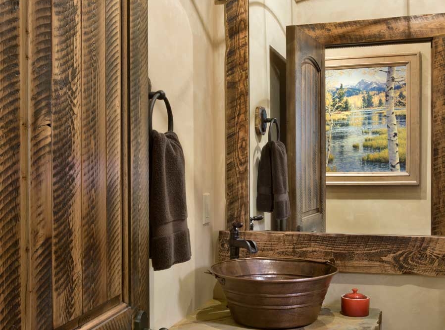 rustic elegance guest powder room