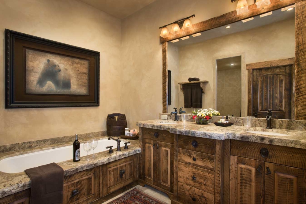 rustic elegance master bath