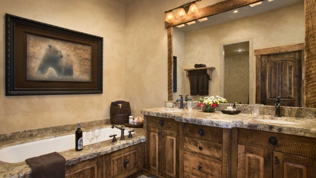 rustic elegance master bath
