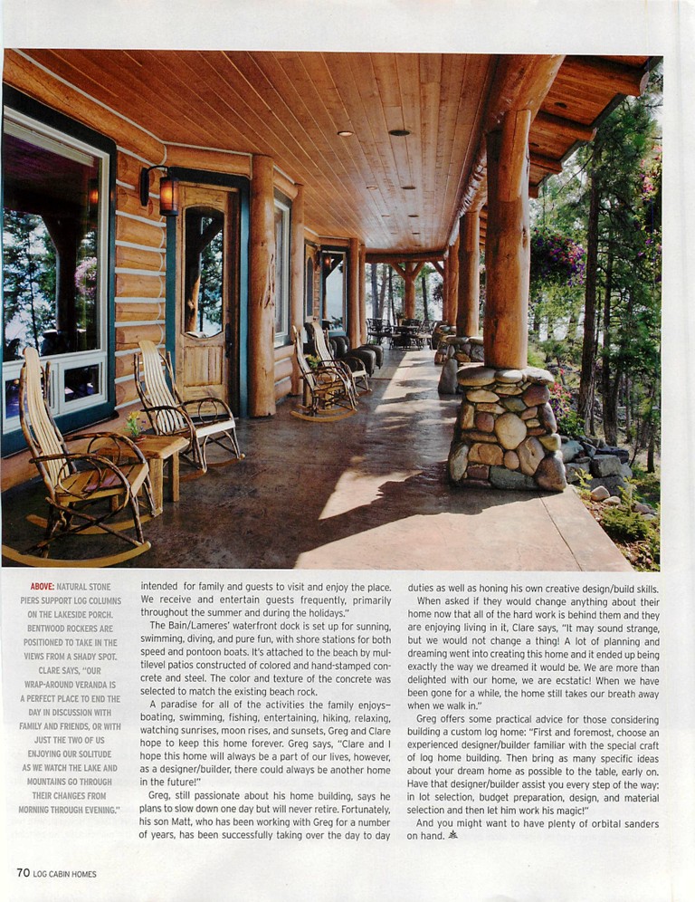 Log Cabin Homes Article Pg 7