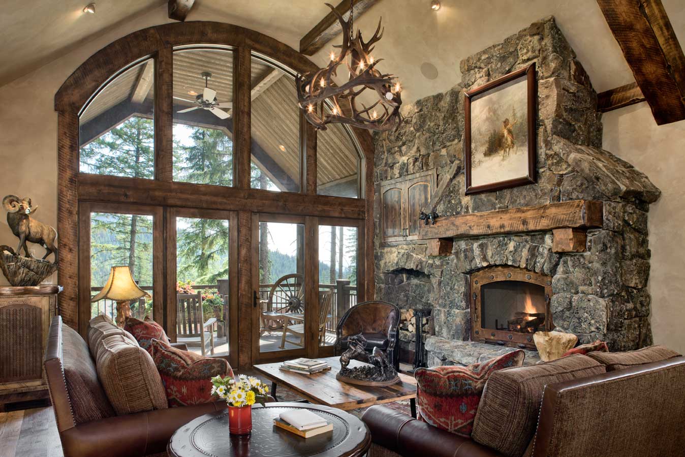 rustic elegance great room